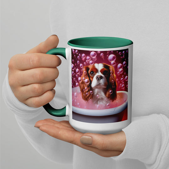 Cavalier King Charles Spaniel Romantic- Mug with Color Inside v2