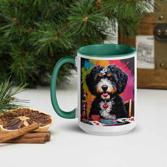 Bernedoodle General- Mug with Color Inside v10