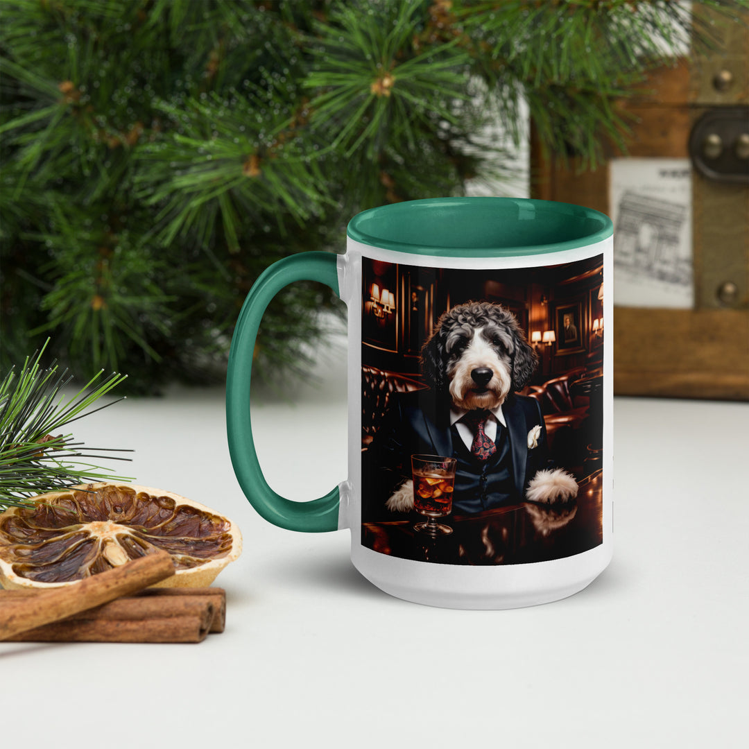 Bernedoodle General- Mug with Color Inside v13