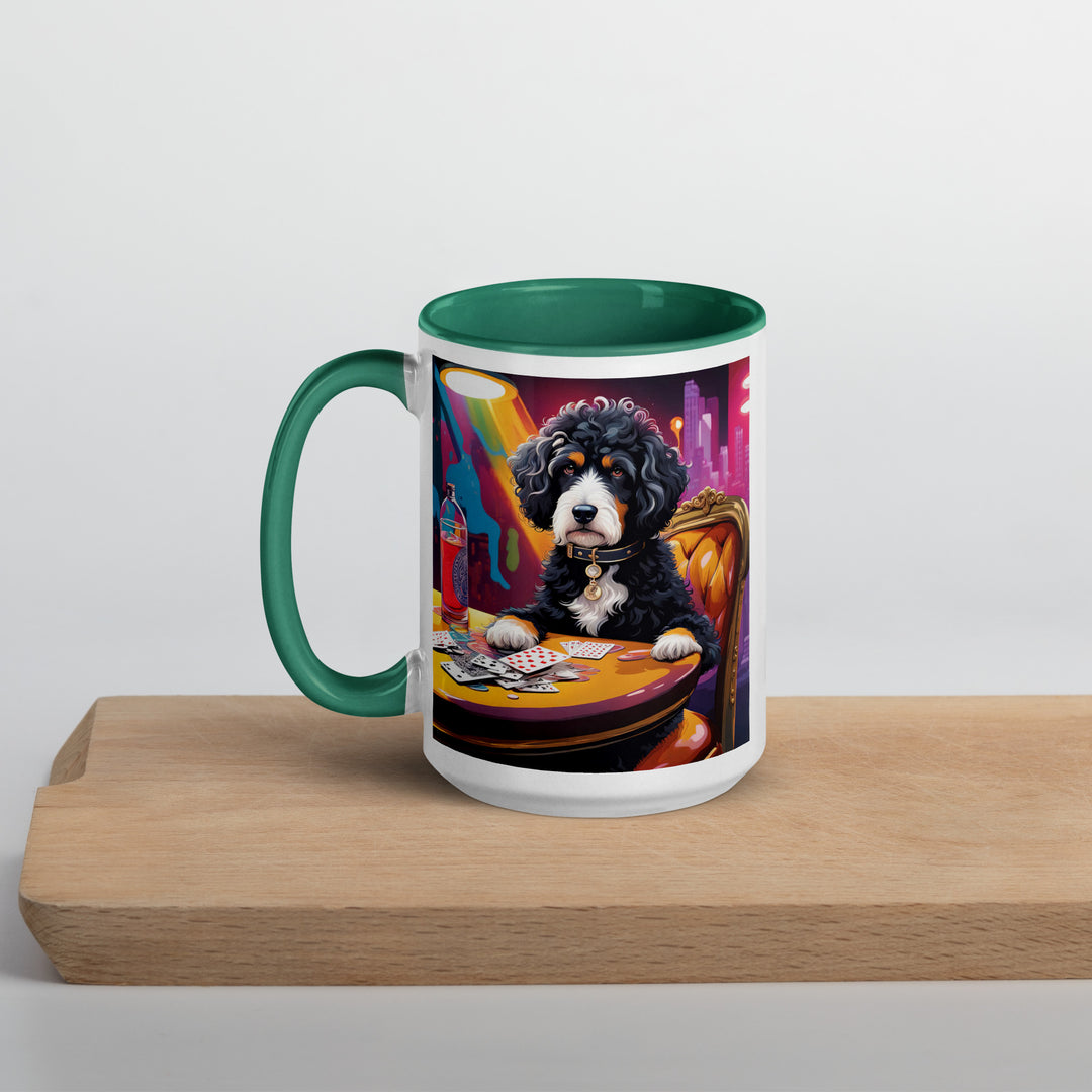 Bernedoodle General- Mug with Color Inside v14