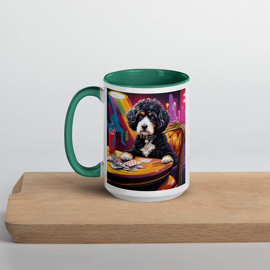 Bernedoodle General- Mug with Color Inside v14