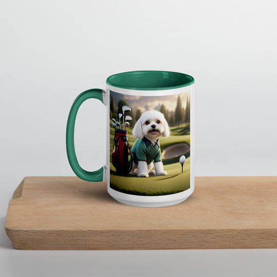 Cavachon Golfer- Mug with Color Inside v3