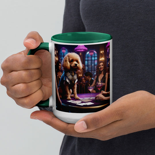 Cavapoo General- Mug with Color Inside v13