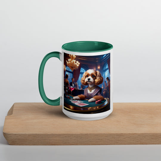 Cavapoo General- Mug with Color Inside v18