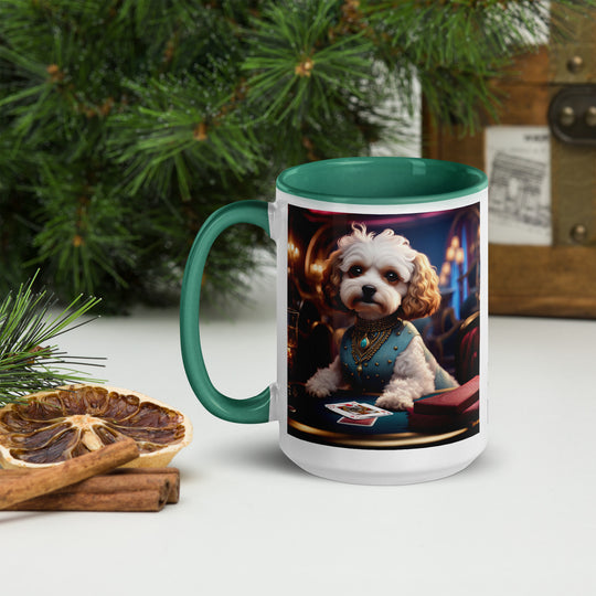 Cavapoo General- Mug with Color Inside v26