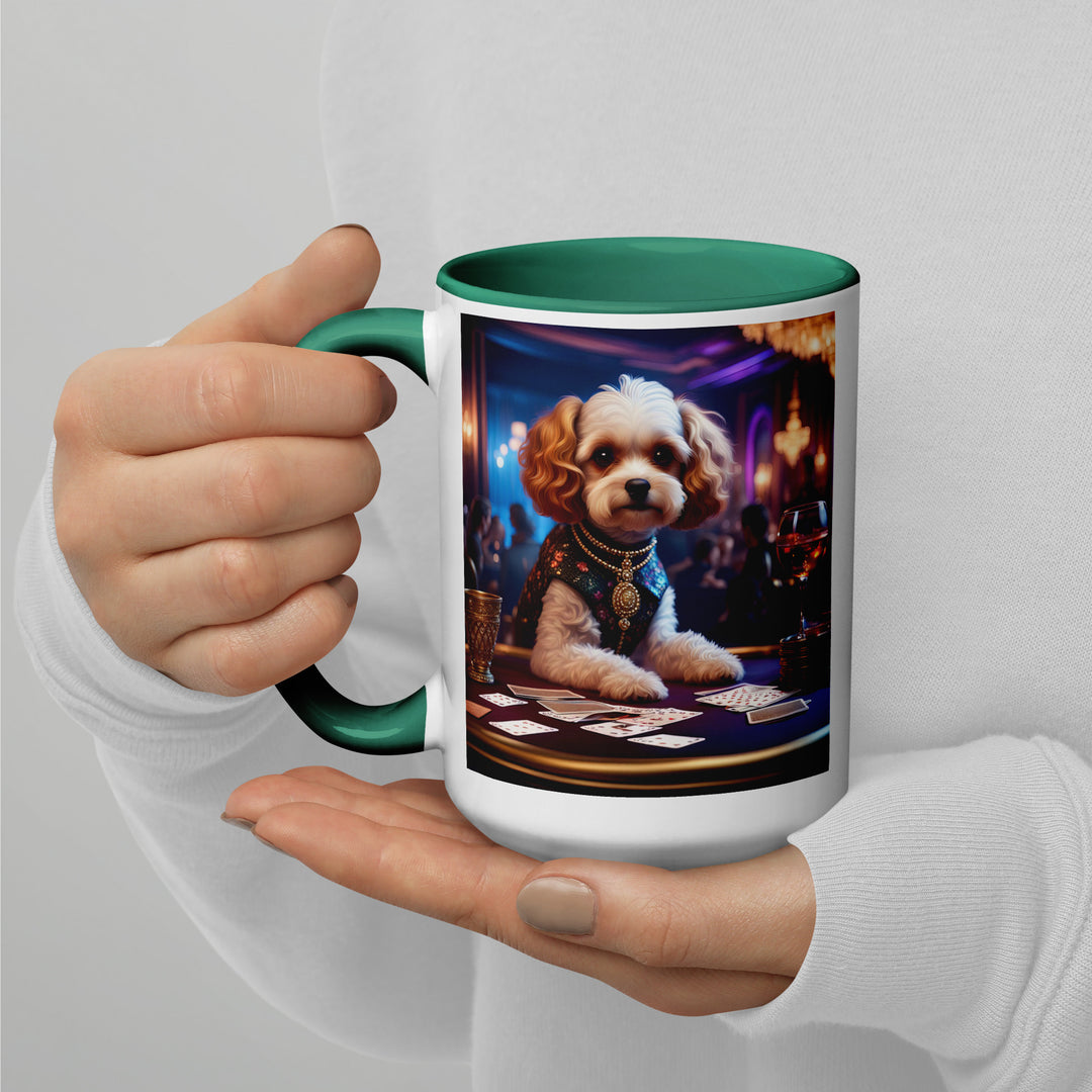 Cavapoo General- Mug with Color Inside v29