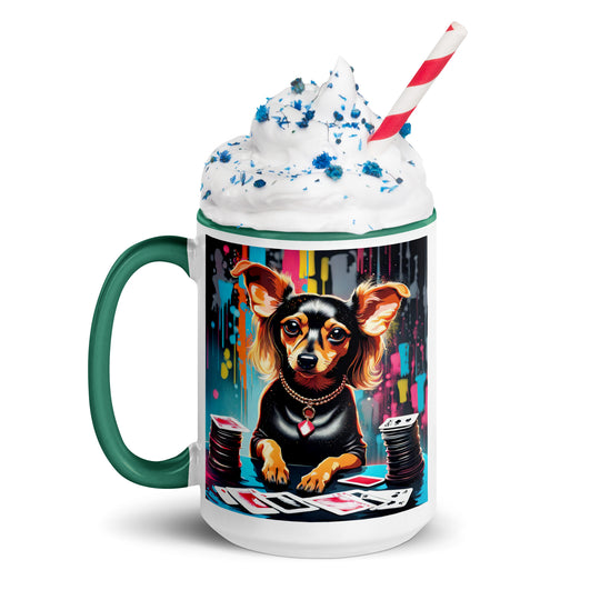 Chiweenie General- Mug with Color Inside v9