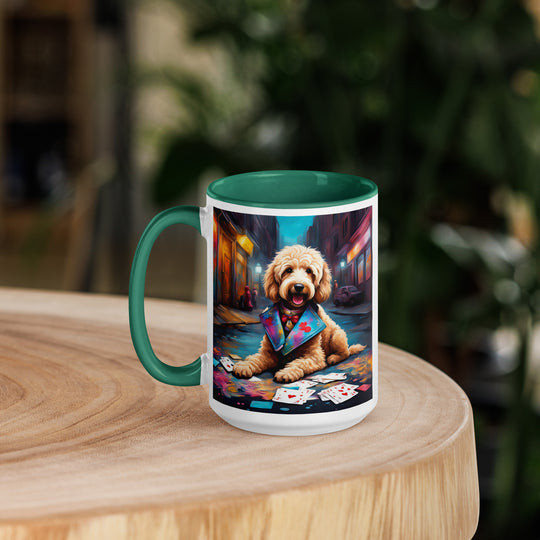 Goldendoodle- Mug with Color Inside v19