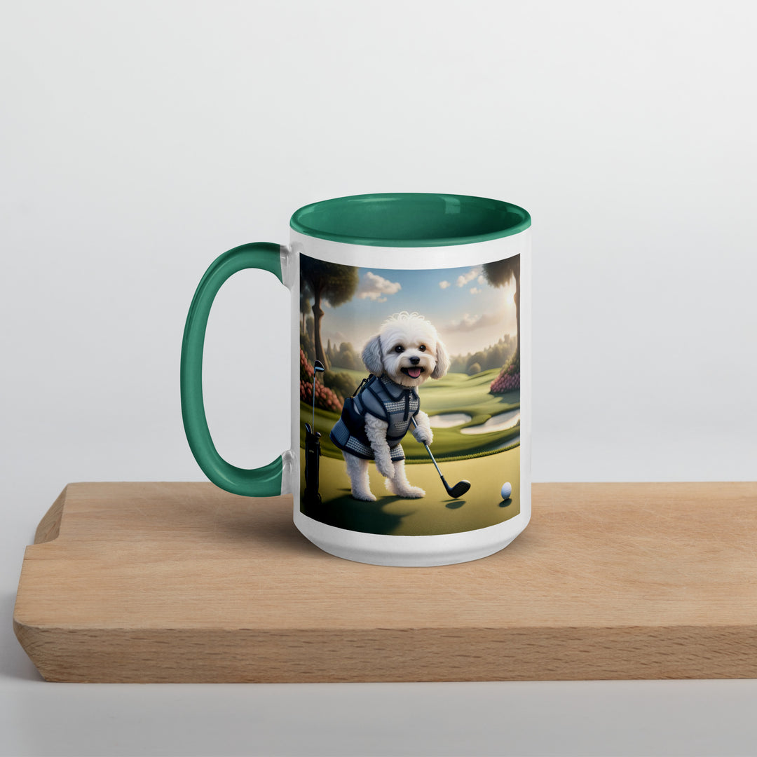 Maltipoo Golfer- Mug with Color Inside