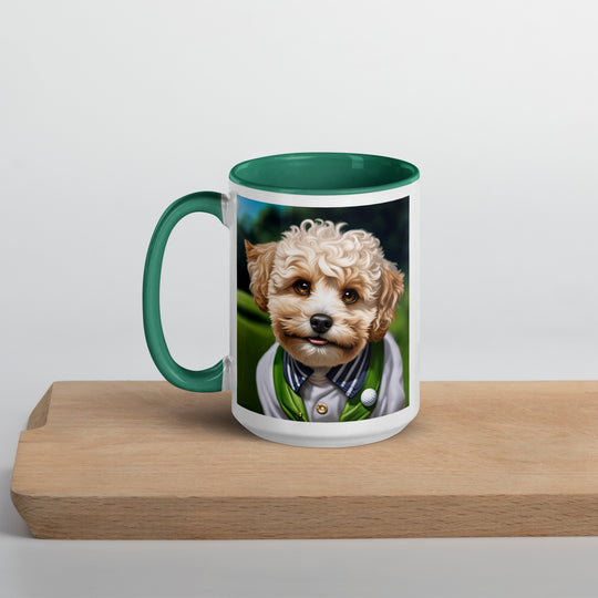 Maltipoo Golfer- Mug with Color Inside v2