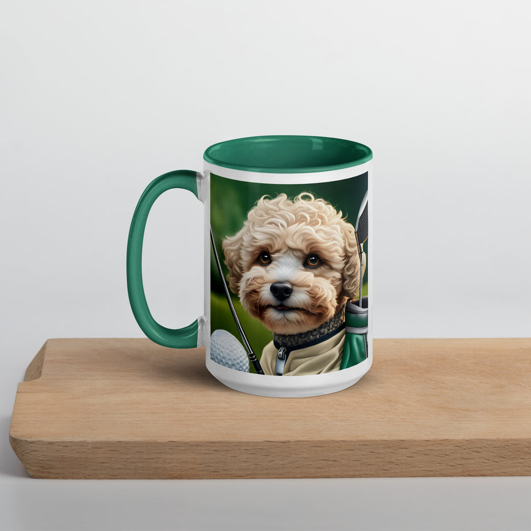 Maltipoo Golfer- Mug with Color Inside v8