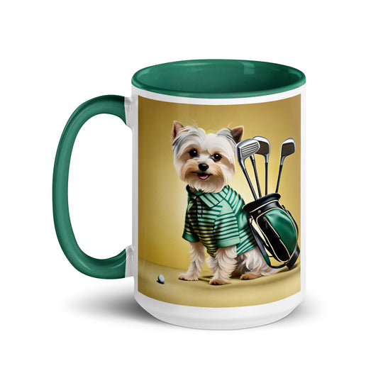 Morkie Golfer- Mug with Color Inside