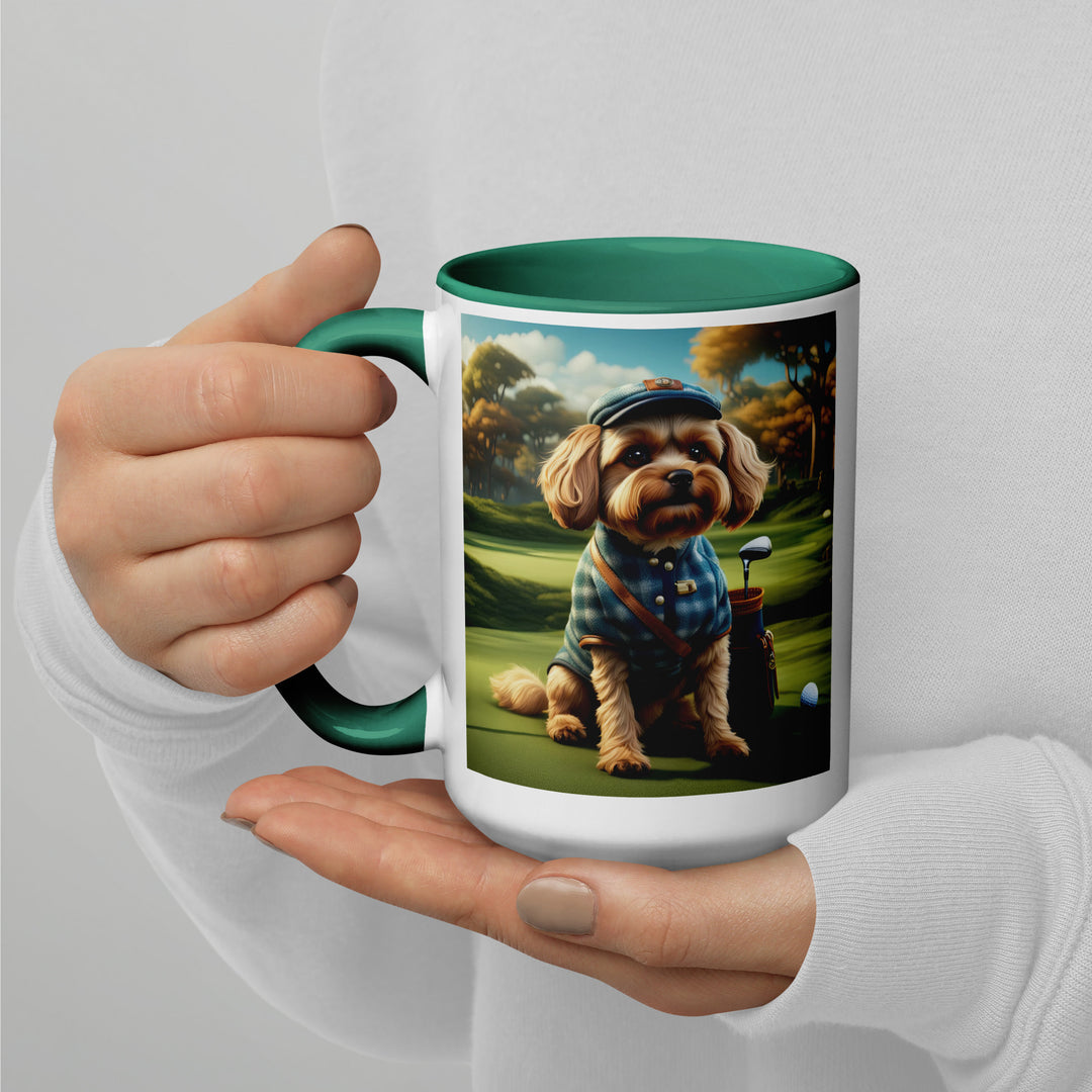 Pekapoo Golfer- Mug with Color Inside