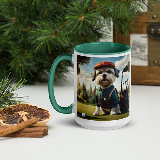 Pekapoo Golfer- Mug with Color Inside v3