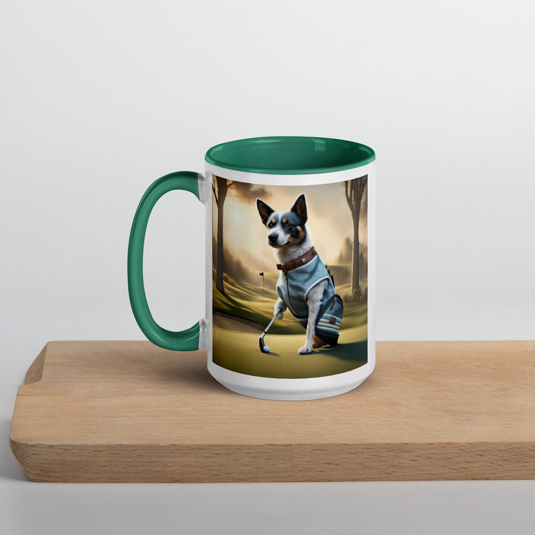 Texas Heeler Golfer- Mug with Color Inside v2