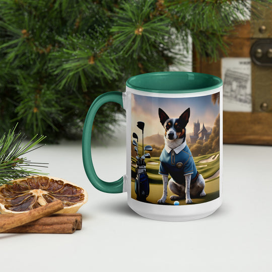 Texas Heeler Golfer- Mug with Color Inside v3