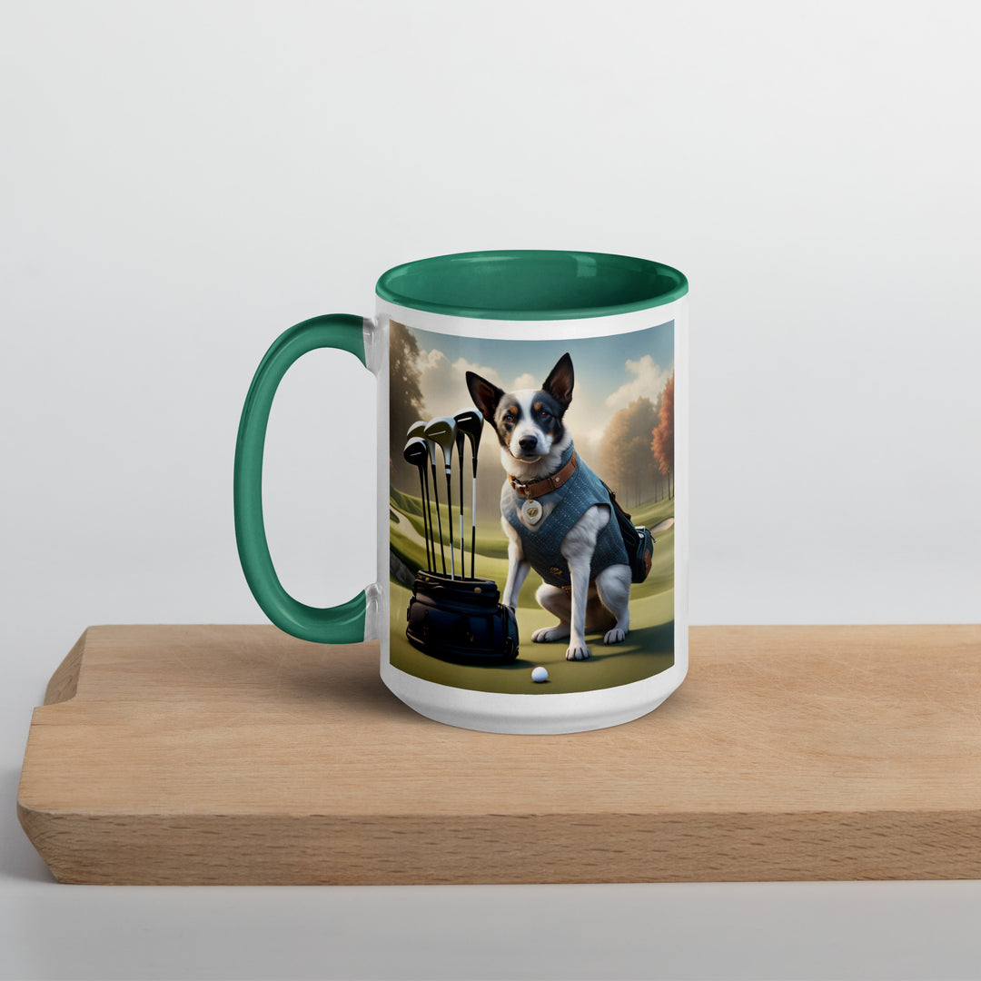 Texas Heeler Golfer- Mug with Color Inside v5