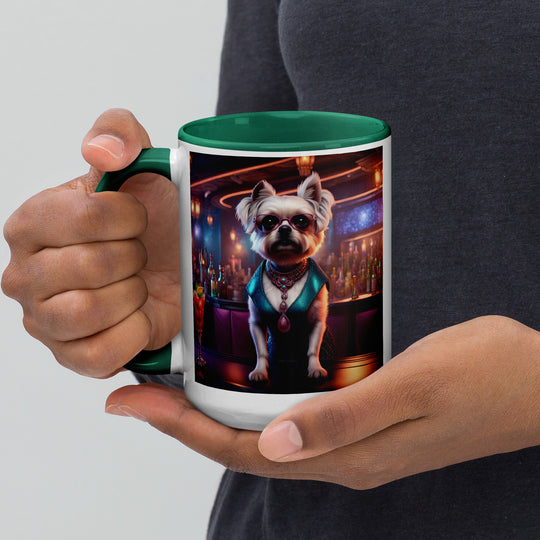 Pugapoo General- Mug with Color Inside v6