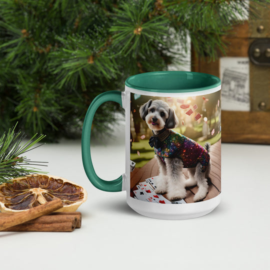 Schnoodle Golfer- Mug with Color Inside v2