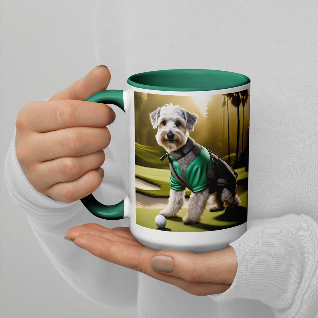 Schnoodle Golfer- Mug with Color Inside v3