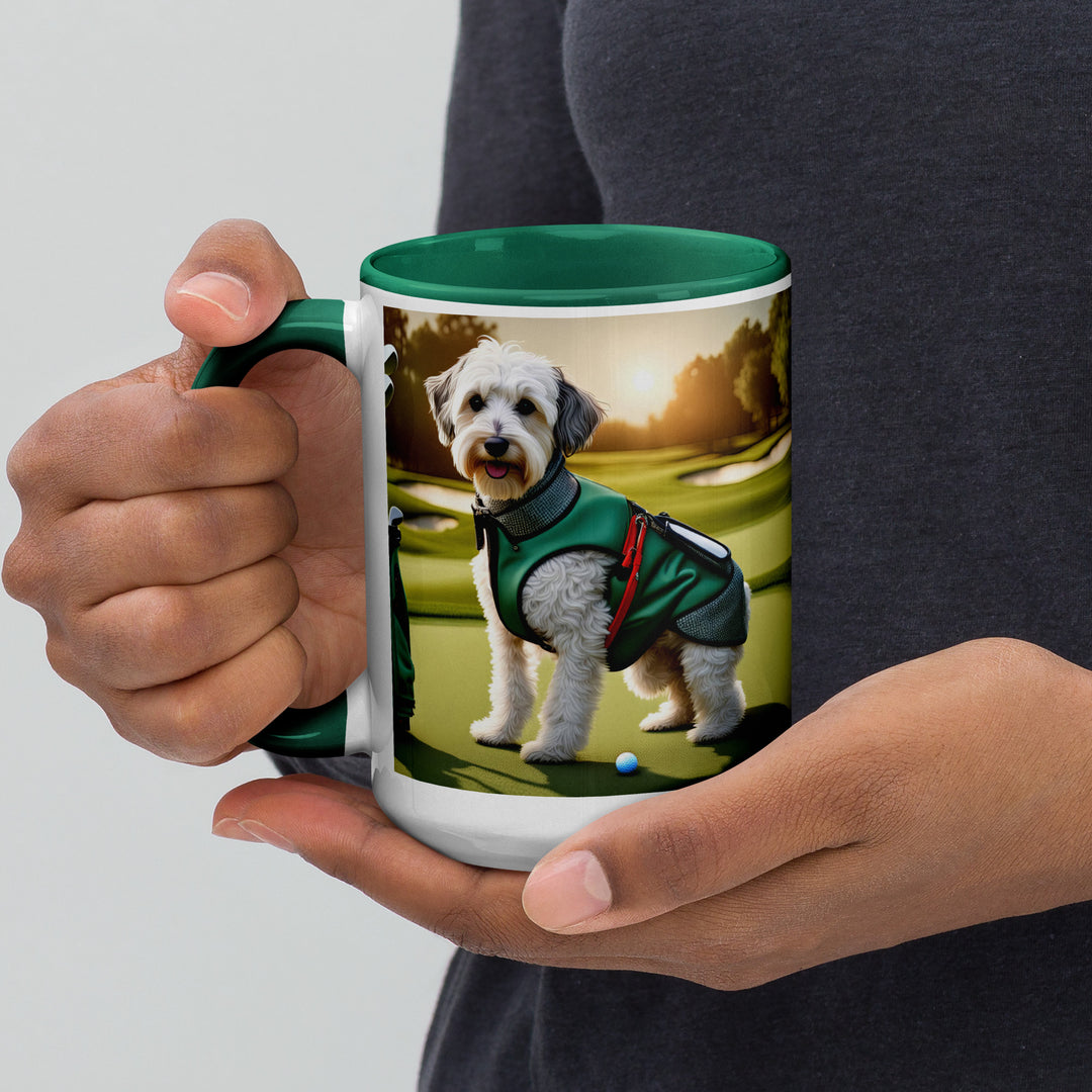 Schnoodle Golfer- Mug with Color Inside v4