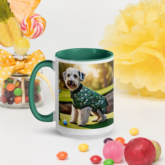 Schnoodle Golfer- Mug with Color Inside v5