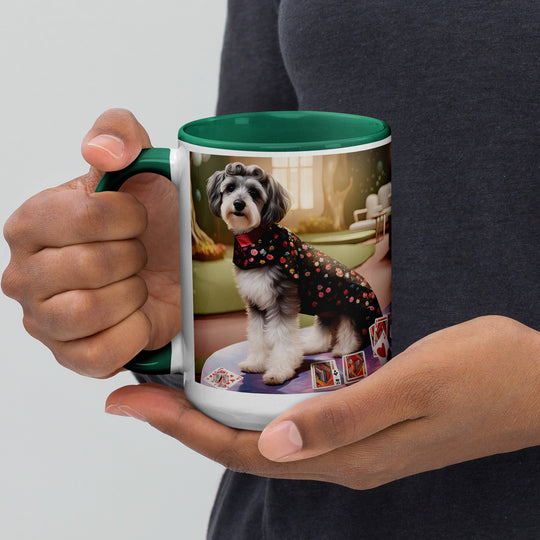 Schnoodle Golfer- Mug with Color Inside v7