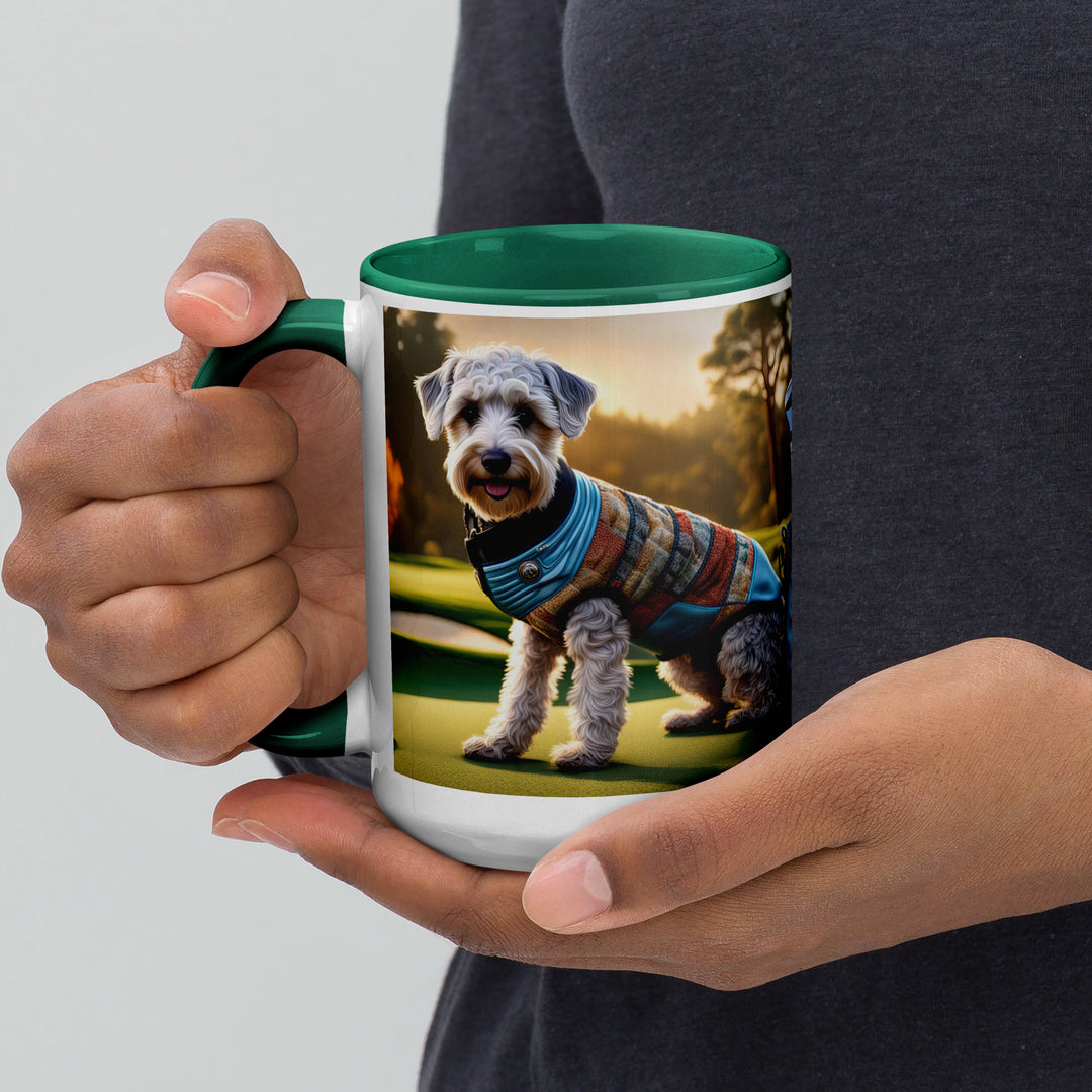 Schnoodle Golfer- Mug with Color Inside v9