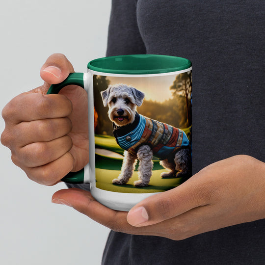 Schnoodle Golfer- Mug with Color Inside v9