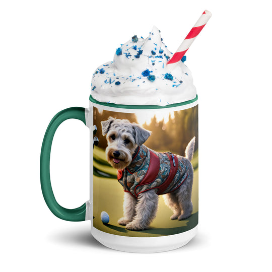 Schnoodle Golfer- Mug with Color Inside v10