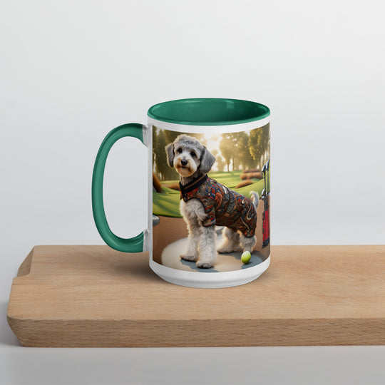 Schnoodle Golfer- Mug with Color Inside v14