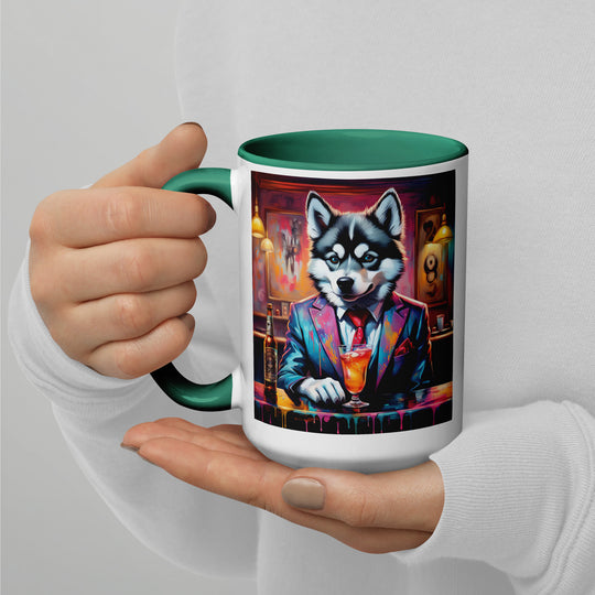 Pomsky General- Mug with Color Inside v4