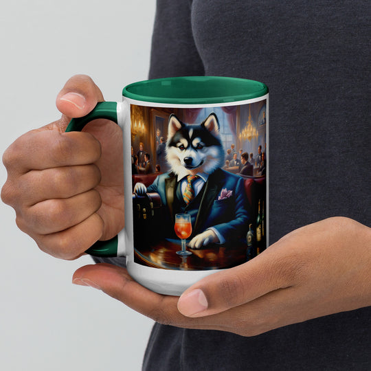 Pomsky General- Mug with Color Inside v15