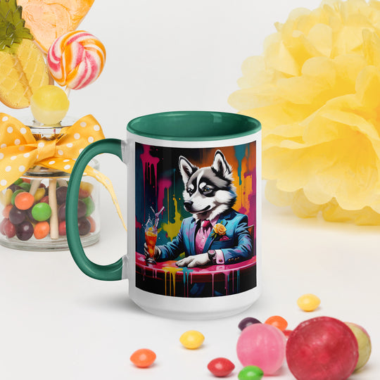 Pomsky General- Mug with Color Inside v7