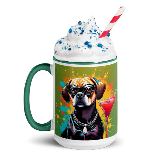 Puggle General- Mug with Color Inside v9