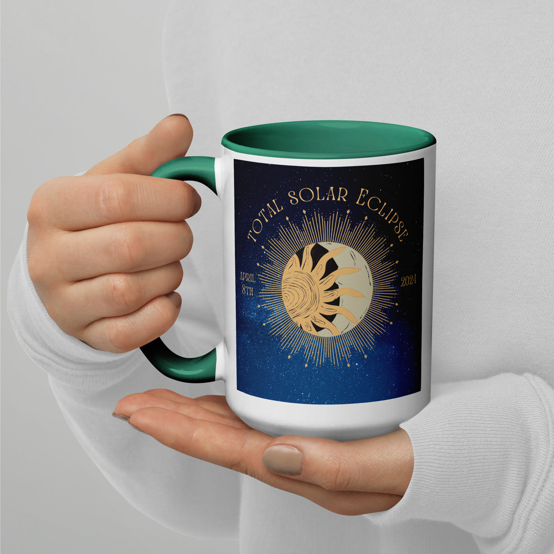 Golden Retriever Eclipse- Mug with Color Inside v2