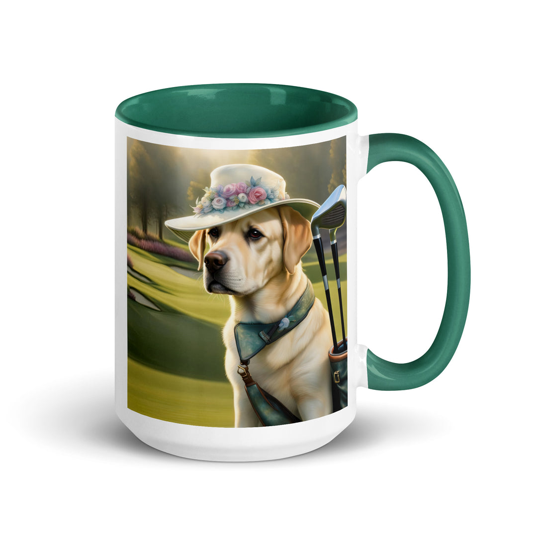 Mug with Color Inside-Labrador Retriever Golfer V4