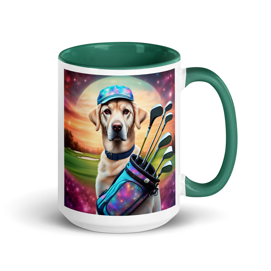 Mug with Color Inside-Labrador Retriever Golfer V8