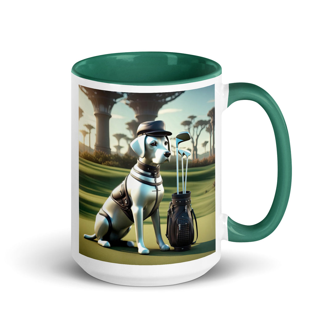 Mug with Color Inside-Labrador Retriever Golfer V11