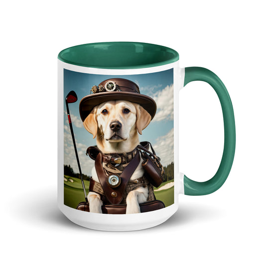 Mug with Color Inside-Labrador Retriever Golfer V12