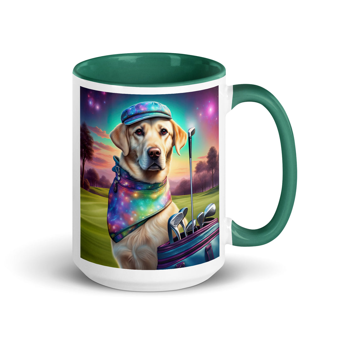 Mug with Color Inside-Labrador Retriever Golfer V13