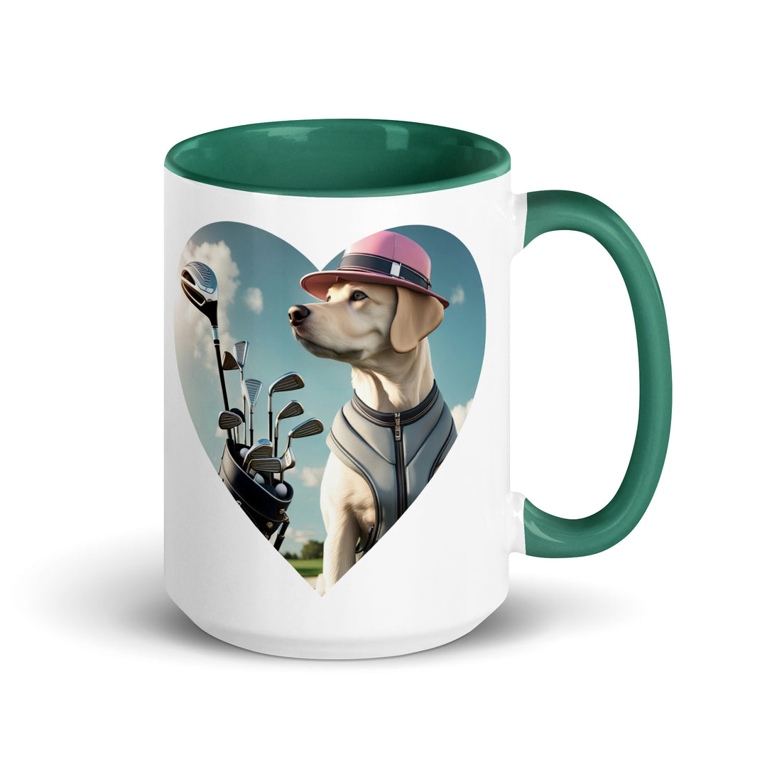 Mug with Color Inside-Labrador Retriever Golfer V23