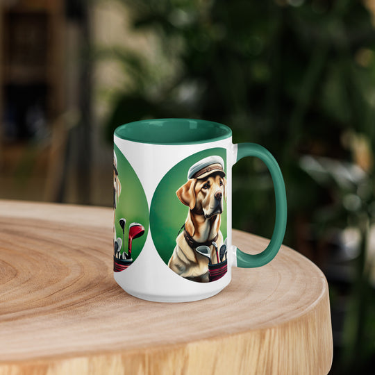 Mug with Color Inside-Labrador Retriever Golfer V25