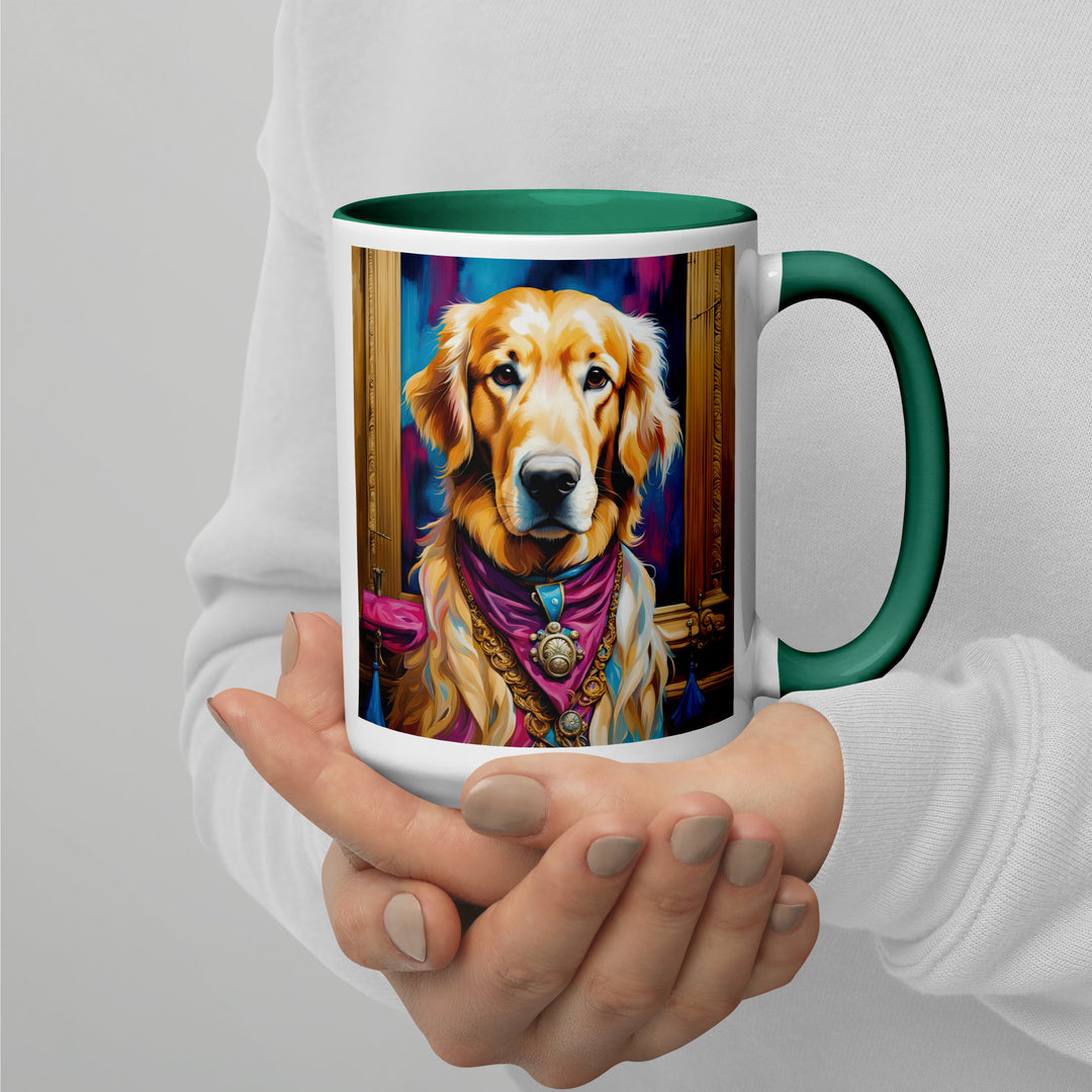 Golden Retriever- Mug with Color Inside V4