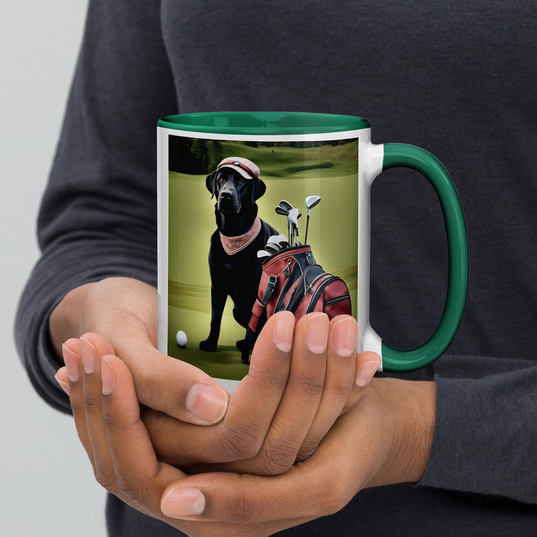 Golden Retriever Golfer- Mug with Color Inside