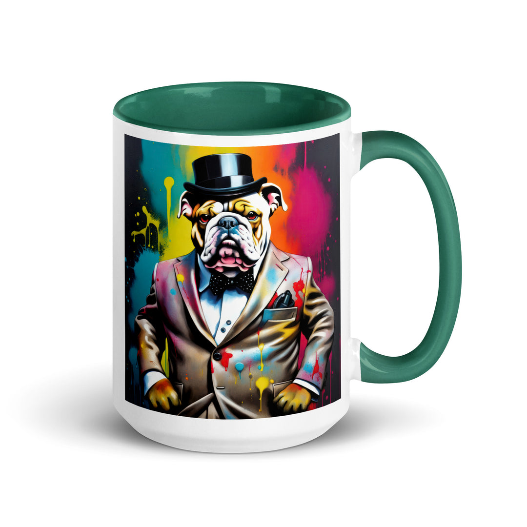 Bulldog- Mug with Color Inside v4