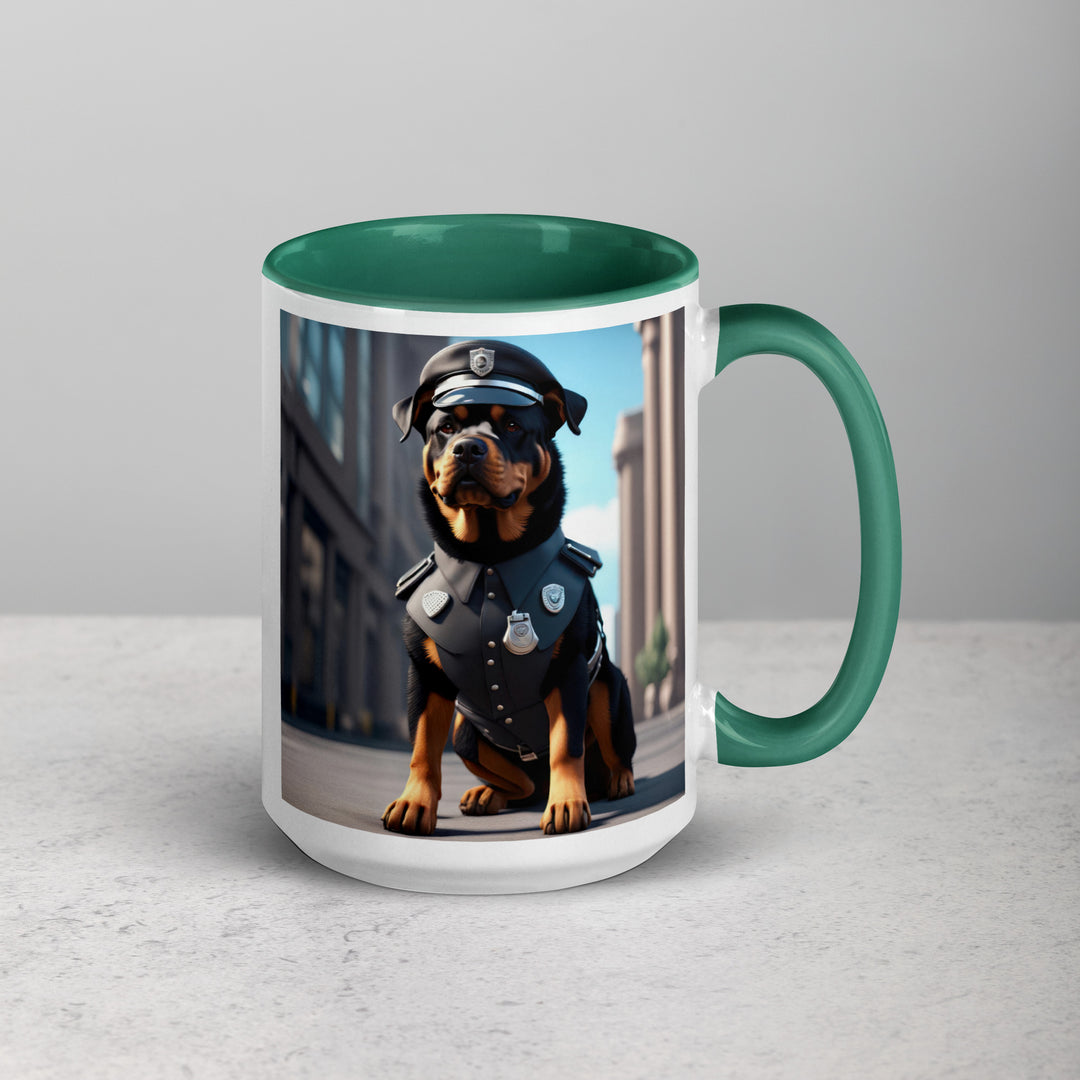 Rottweiler- Mug with Color Inside v3