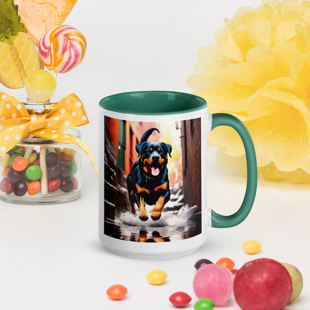 Rottweiler- Mug with Color Inside v4