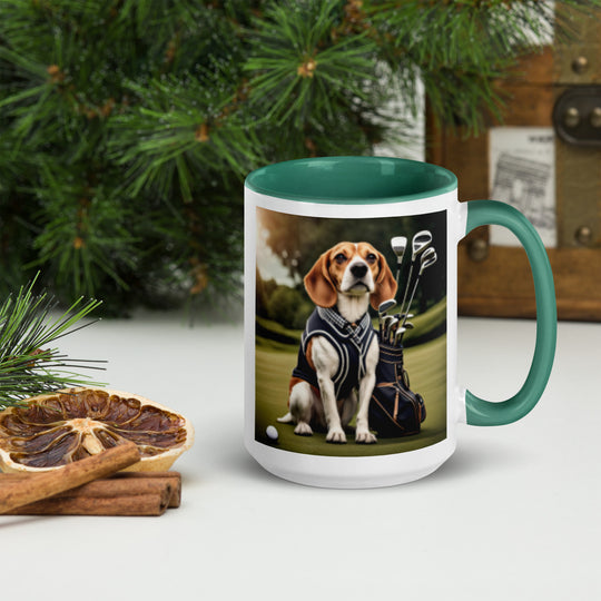 Beagle Golfer- Mug with Color Inside