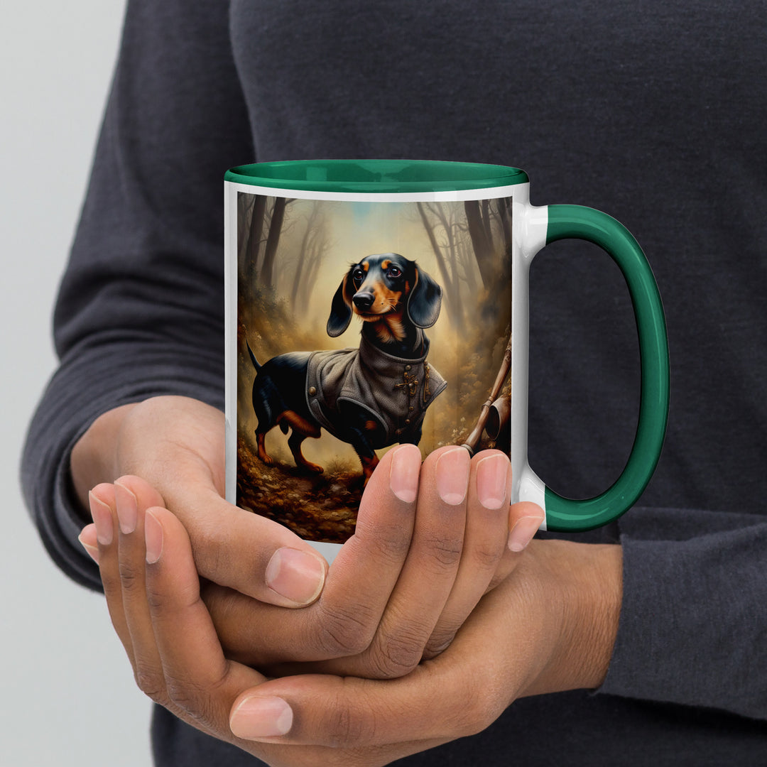 Dachshund- Mug with Color Inside v4